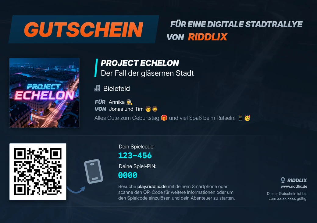 Riddlix-Gutschein