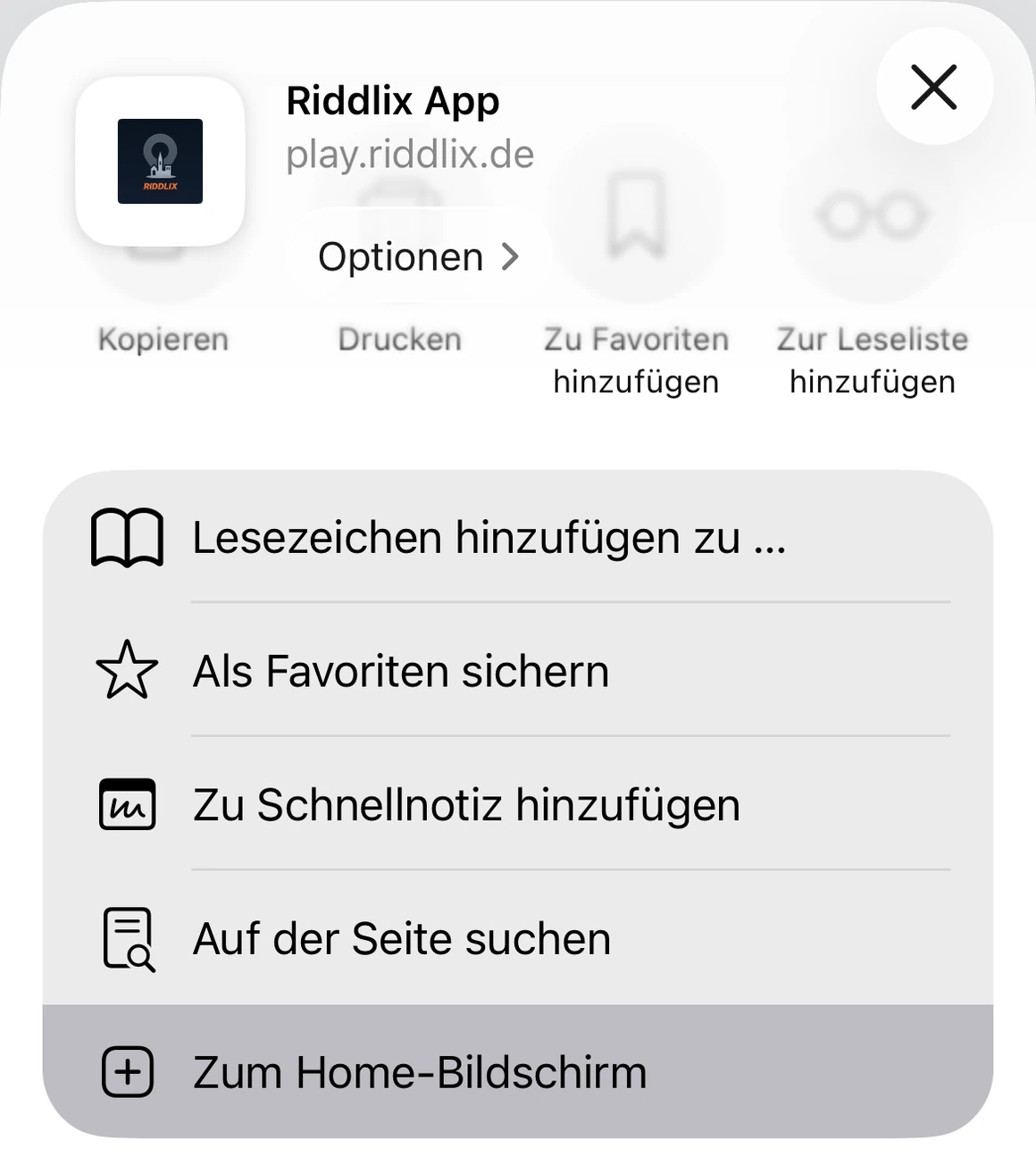App installieren ios Schritt 3